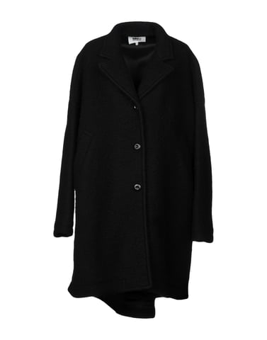 MM6 Maison Margiela Black Virgin Wool Overcoat