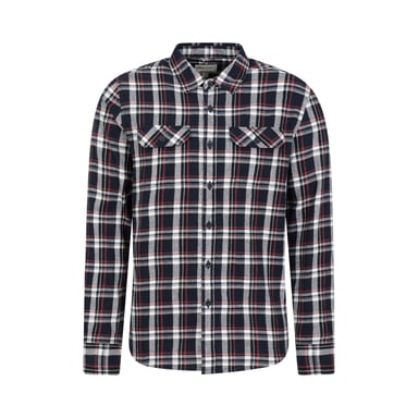 Mountain Warehouse Herren Trace Flannel Langarm-Shirt (Blau)