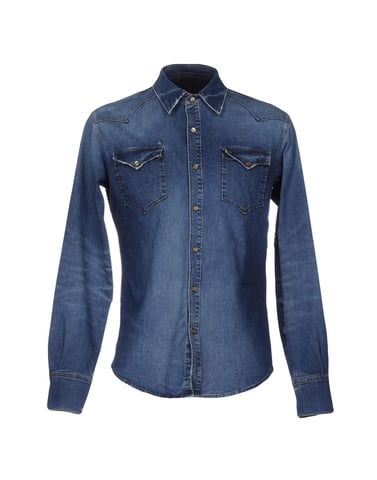 (+) People Blue Denim Shirt