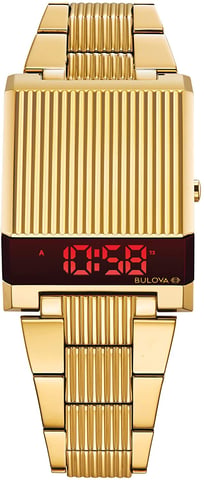 Bulova Computron Herrenuhr in Gold 97C110