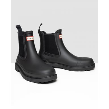 Hunter Commando Damen Chelsea-Stiefel in Schwarz