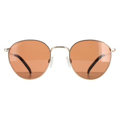 Serengeti Round Unisex Glänzend Rose Gold Mineral Polarized Drivers Hamel
