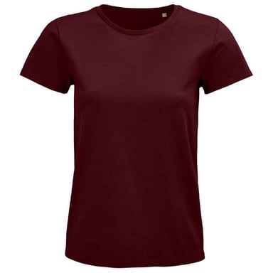 SOLS - "Pioneer" T-Shirt Baumwolle aus biologischem Anbau für Damen (Burgunderrot)