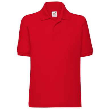 Fruit of the Loom - Poloshirt für Kinder kurzärmlig (Rot)