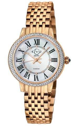 Astor III MOP Zifferblatt Schweizer Quarz Edelstahl Diamant Uhr