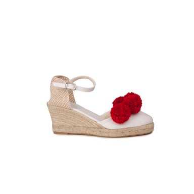 Confortable wedge sandal Maria Graor in White