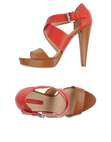 Longchamp Brown Leather Heeled Sandals
