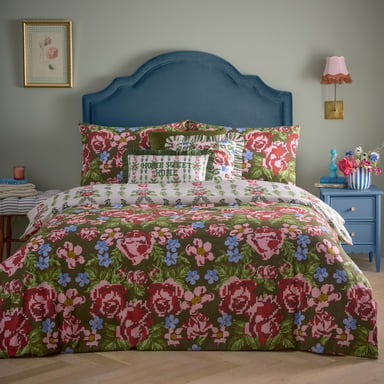Feeoni Cottage Blumen Bettbezug Set