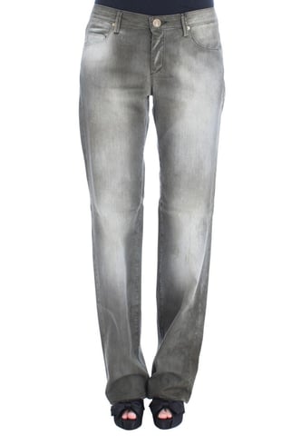 Ermanno Scervino Damen Graue Baumwollmischung Lockere Boyfriend-Jeans