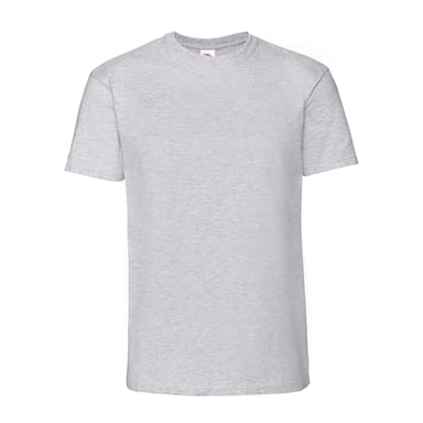 Fruit of the Loom Herren Iconic Premium Ringspun Baumwolle T-Shirt (Heather Grey)