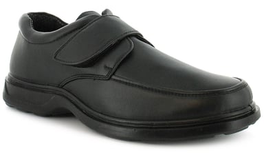 Comfisole Mens Smart Shoes Percy Touch Fastening black