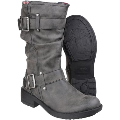 Rocket Dog Womens/Ladies Trumble Zip up Faux Leder Mid Calf Stiefel