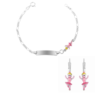 Orphelia 'Oviva' Kinder-Set aus 925er Sterlingsilber: Armband + Ohrringe - Silber SET-7137/1