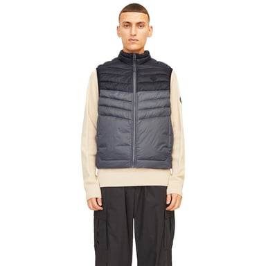 Jack & Jones Mens Sleeveless Gilet – Zipper Closure and High Neck