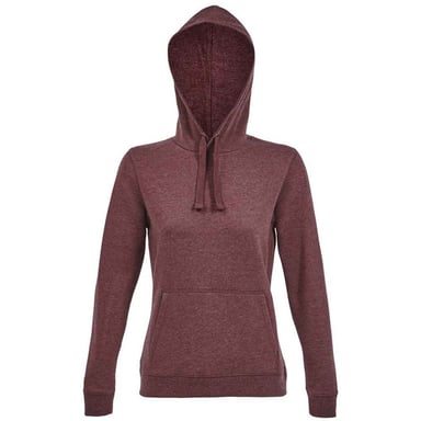 SOLS - "Spencer" Sweatshirt mit Kapuze für Damen (Ochsenblutrot meliert)