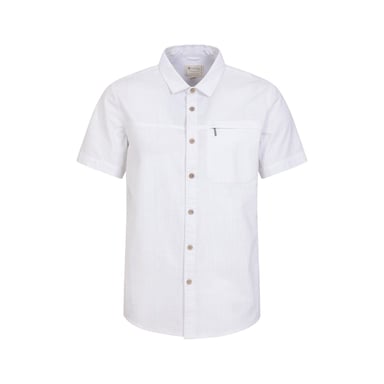 Mountain Warehouse Herren Kokosnuss Slub Kurzarm-Shirt (Weiß)