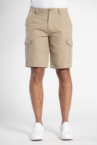 Stone Cotton Cargo Shorts