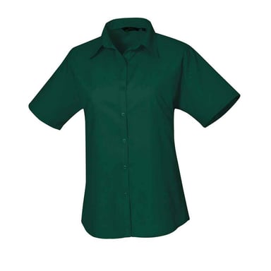 Premier - Bluse für Damen kurzärmlig (Flaschengrün)