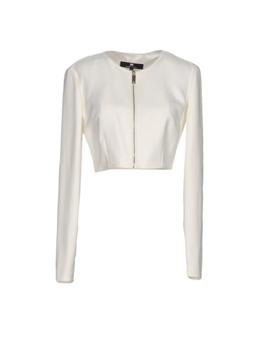 Elisabetta Franchi Ivory Cropped Jacket