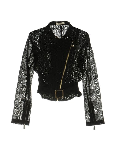 Pinko Black Silk And Lace Biker Jacket