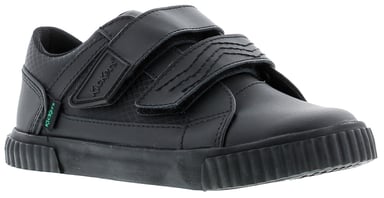 Kickers Younger Boys Schuhe Tovni Twin Flex Infant Leder Touch Fasten Schwarz