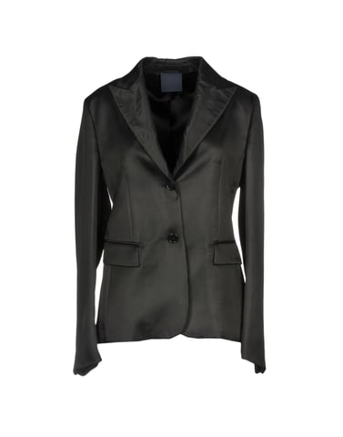 Aspesi Black Silk Weave Single Breasted Blazer