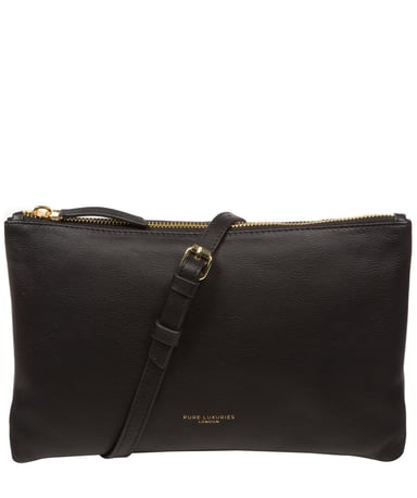 'Anya' Black Nappa Leather Cross Body Bag