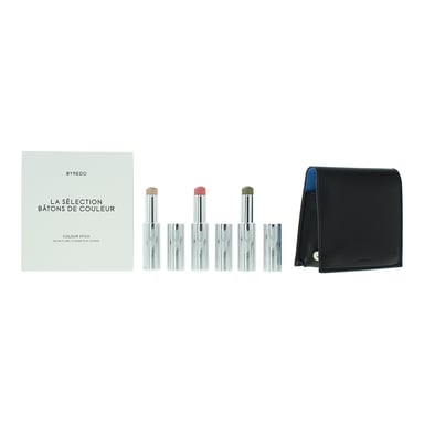 Byredo Colour Stick Set 3 x 9g with Leather Pouch Blue - Solar Flare, Flower Play + Kumato