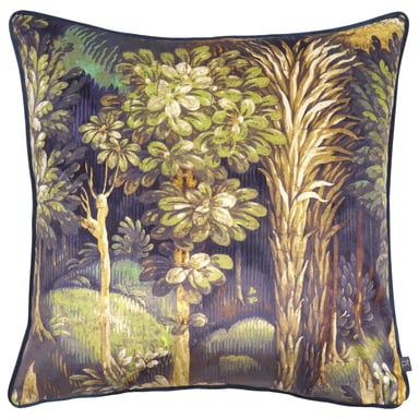 Prestigious Textiles Forbidden Forest Tropical Piped Velvet Feather Filled Cushion