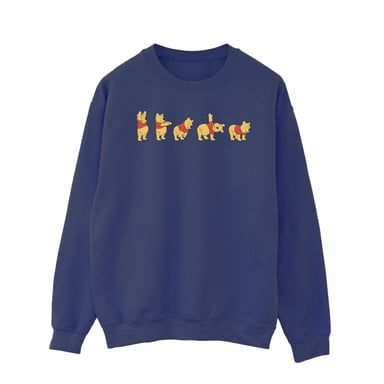 Disney Herren Winnie The Pooh Stretching Sweatshirt (Marineblau)