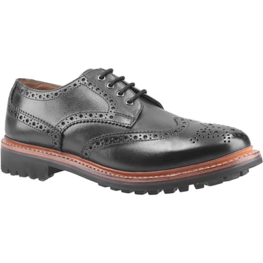 Cotswold Mens Quenington Commando Lace Up Dress Lederschuh (Schwarz)
