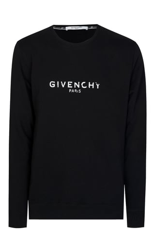 Givenchy Paris Vintage Signature Broken Logo Sweatshirt in Schwarz