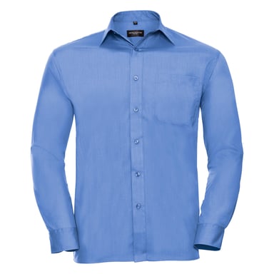 Russell Collection Herren Langarmhemd (Corporate Blue)