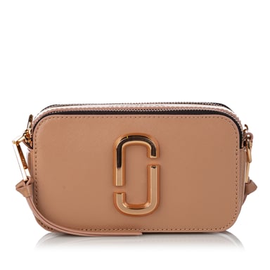 Vintage Marc Jacobs Small Snapshot Leather Crossbody Bag Brown
