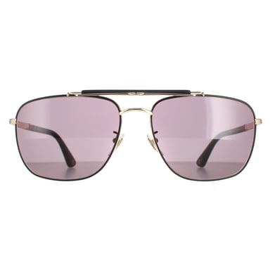 Police Aviator Mens Rose Gold Semi Matte Schwarz Smoke SPLD43 Origins 44