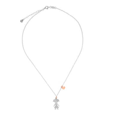 Orphelia 'Lyra' Damen 925 Sterling Silberkette mit Anhänger - Silber/Rosé ZK-7390
