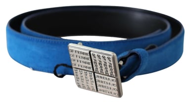 Quadratischer Taillengurtel aus Leder mit quadratischem Logo
