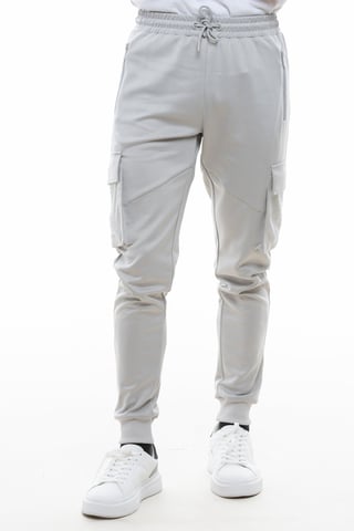 D-Rock Men's Cuffed Jogger Cargo Pockets Ribbed Cuffs Bottoms