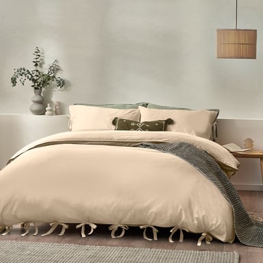 Yard Mallow Bowtie Cotton Duvet Cover Set