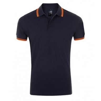 SOLS - Polo manches courtes PASADENA - Homme (Bleu marine/orange)