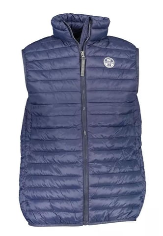 Armellose Jacke aus Polyamid mit Taschen und Reissverschluss