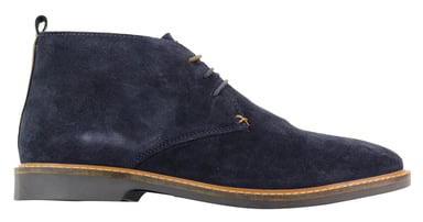 Marineblaue Herren-Chukka-Stiefel aus Wildleder zum Schnüren