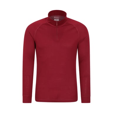 Mountain Warehouse - "Talus" Thermo-Top Reißverschluss für Herren Langärmlig (Rot)
