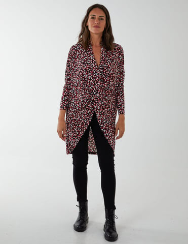 Draped Dip Hem Top