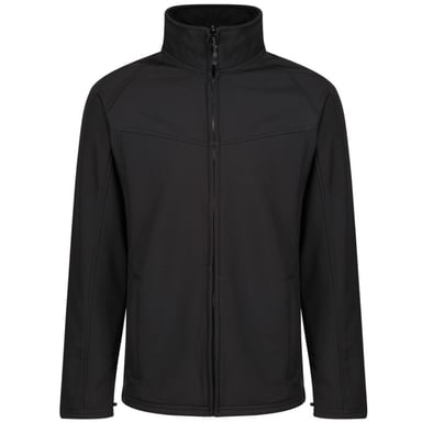 Regatta Uproar Mens Softshell Wind Resistant Fleece Jacket (All Black)