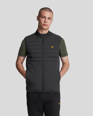 Lyle & Scott Sports Hybrid-Weste mit doppelter Kammer, Schwarz