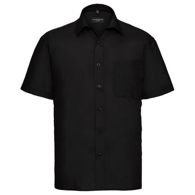 Russell Collection - Hemd Pflegeleicht für Herren kurzärmlig (Schwarz)