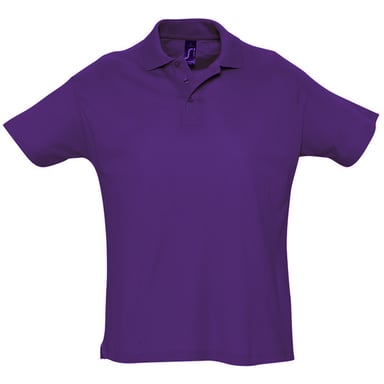 SOLS Herren Sommer II Pique Kurzarm-Poloshirt (dunkelviolett)