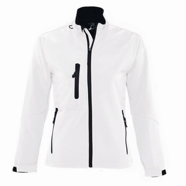 SOLS Womens/Ladies Roxy Soft Shell Jacket (atmungsaktiv, winddicht und wasserabweisend) (Weiß)
