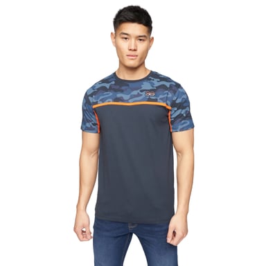 Crosshatch - "Brightling" T-Shirt für Herren (Marineblau)